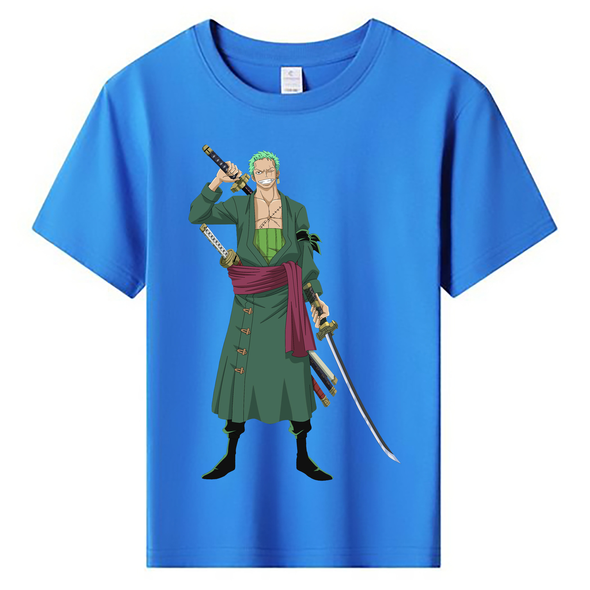 ワンピース ロロノア・ゾロ ONE PIECE Roronoa Zoro 綿100％キッズTシャツ（フロントプリント）